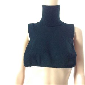 35" Sport Knit Dickey Sweater Top One Size Black